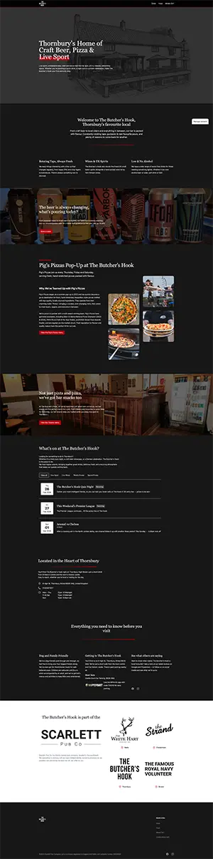 The Butcher’s Hook Thornbury website preview