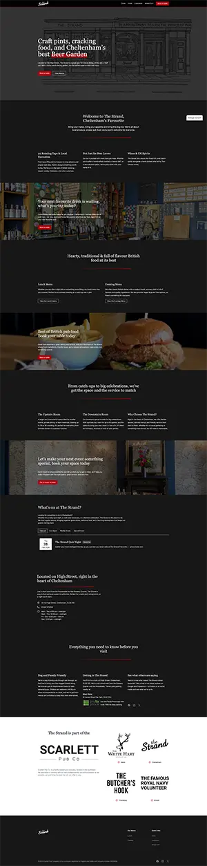 The Strand Cheltenham website preview