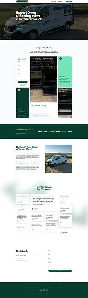 Prestige Oven Clean website preview